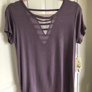 Purple short sleeve top